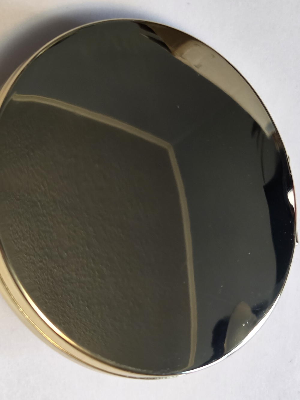 Vtg Monet Gold-Tone Intricate Filigree Jeweled Dual Sided Compact Mirror w Box - Picture 3 of 5